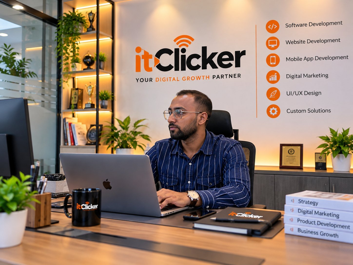 Inside the itClicker office in Sonarpur, Kolkata